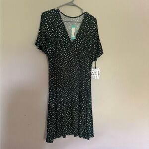 Hawthorne 41 green polka dot never worn dress